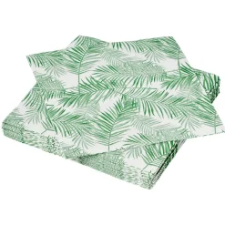 Serviette en papier imprimé feuille vert x20-Gifi Discount