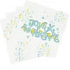 Serviette en papier Joyeux anniversaire et feux d'artifice x 16-Gifi