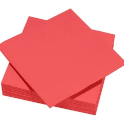 Serviette en papier microgaufré Tex Touch 2 plis uni rouge x50-Gifi Discount