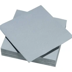 Serviette en papier microgaufré Tex Touch 2 plis uni gris x50-Gifi New