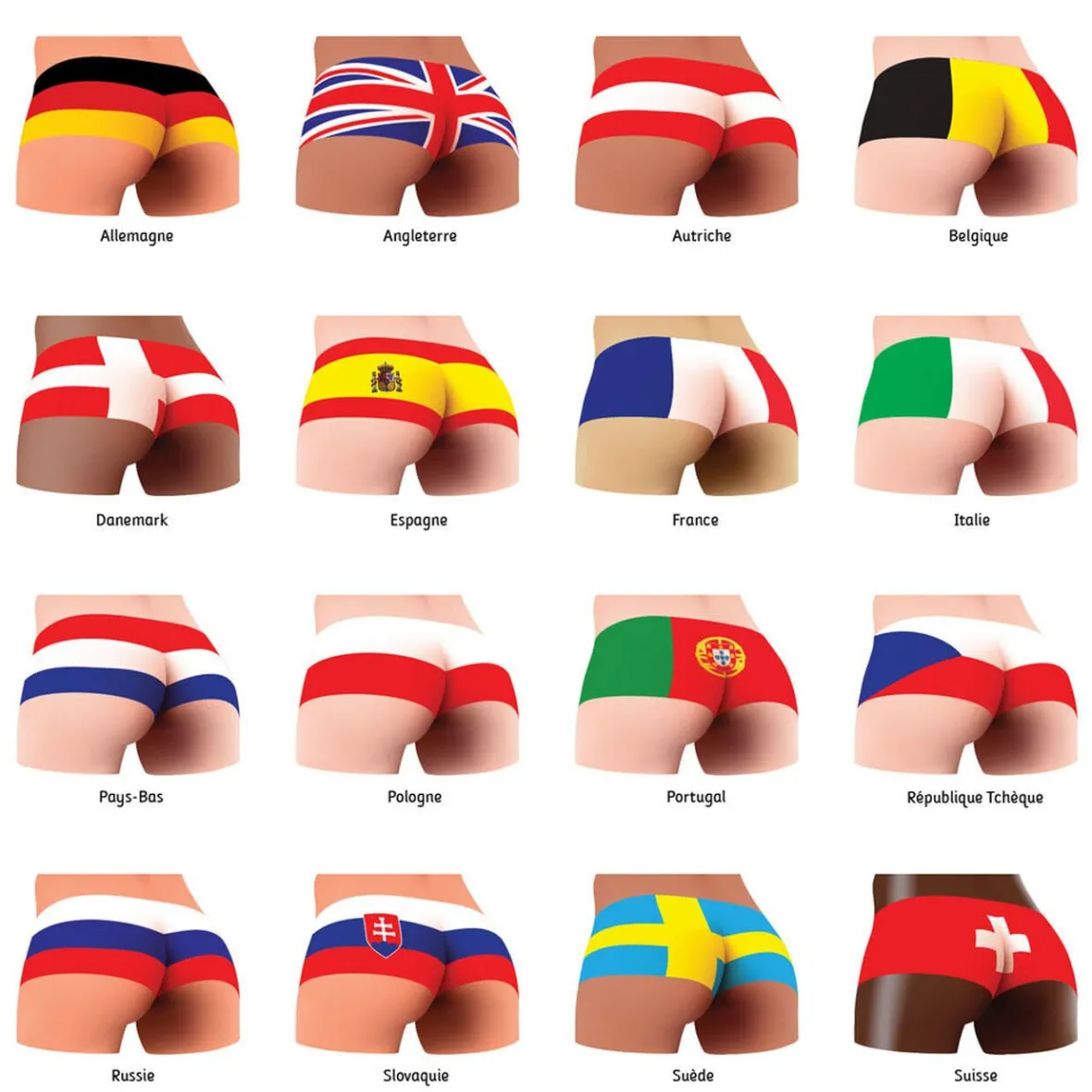 Serviette en papier motif shorty multipays x20-Gifi Discount