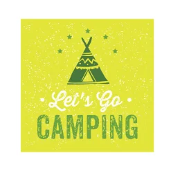 Serviette en papier motif camping x20-Gifi Hot