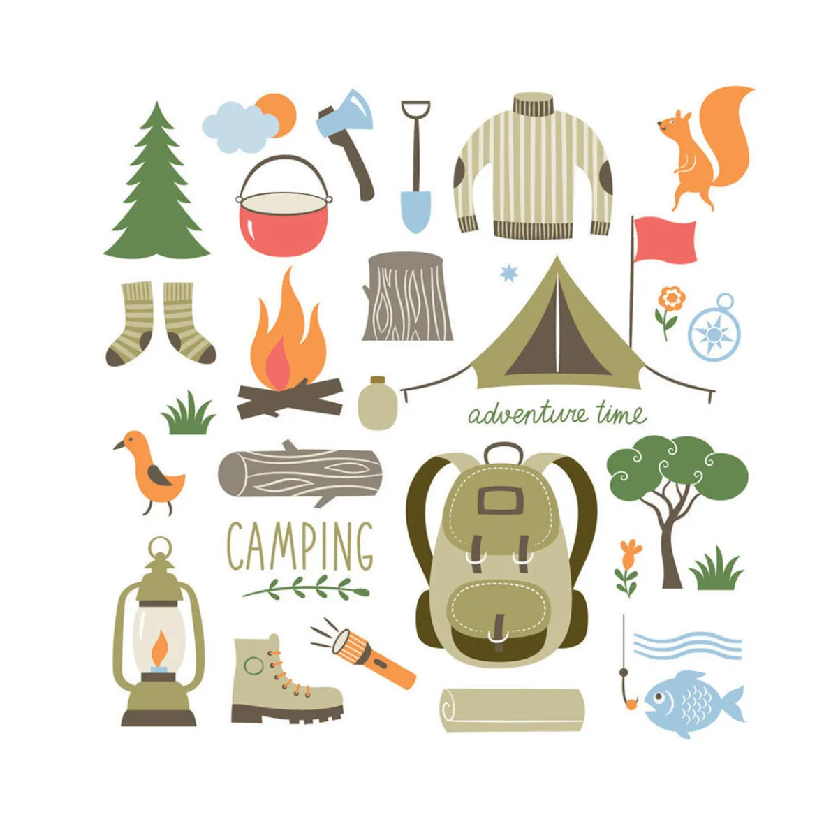 Serviette en papier motif camping x20-Gifi Clearance