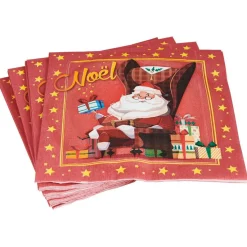 Serviette en papier motif père Noël x20-Gifi Clearance