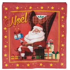 Serviette en papier motif père Noël x20-Gifi Clearance