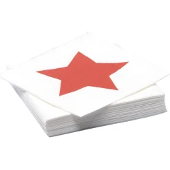 Serviette en papier motif étoile rouge x20-Gifi Outlet