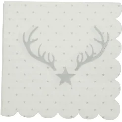 Serviette en papier motif étoile de Noël x12-Gifi