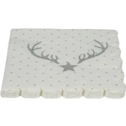 Serviette en papier motif étoile de Noël x12-Gifi