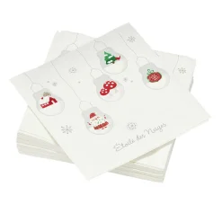 Serviette en papier motif guirlande de Noël x 20-Gifi Clearance