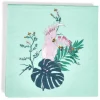 Serviette en papier motif oiseau tropical bleu vert x20-Gifi