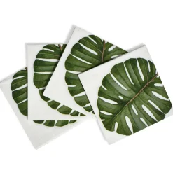 Serviette en papier motif feuille Monstera x20-Gifi Outlet