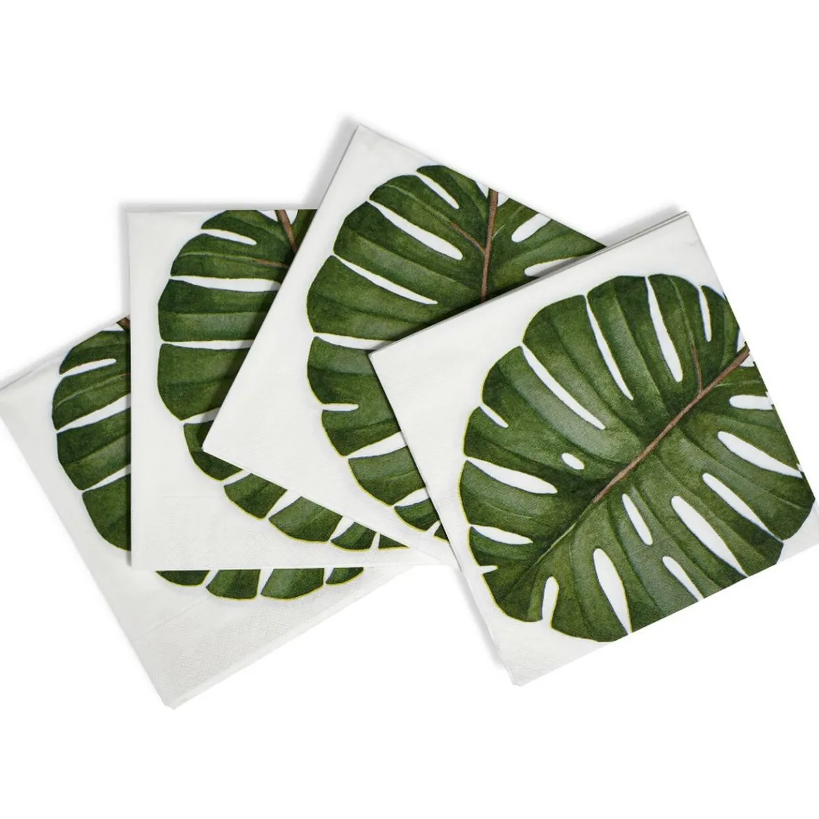 Serviette en papier motif feuille Monstera x20-Gifi Outlet