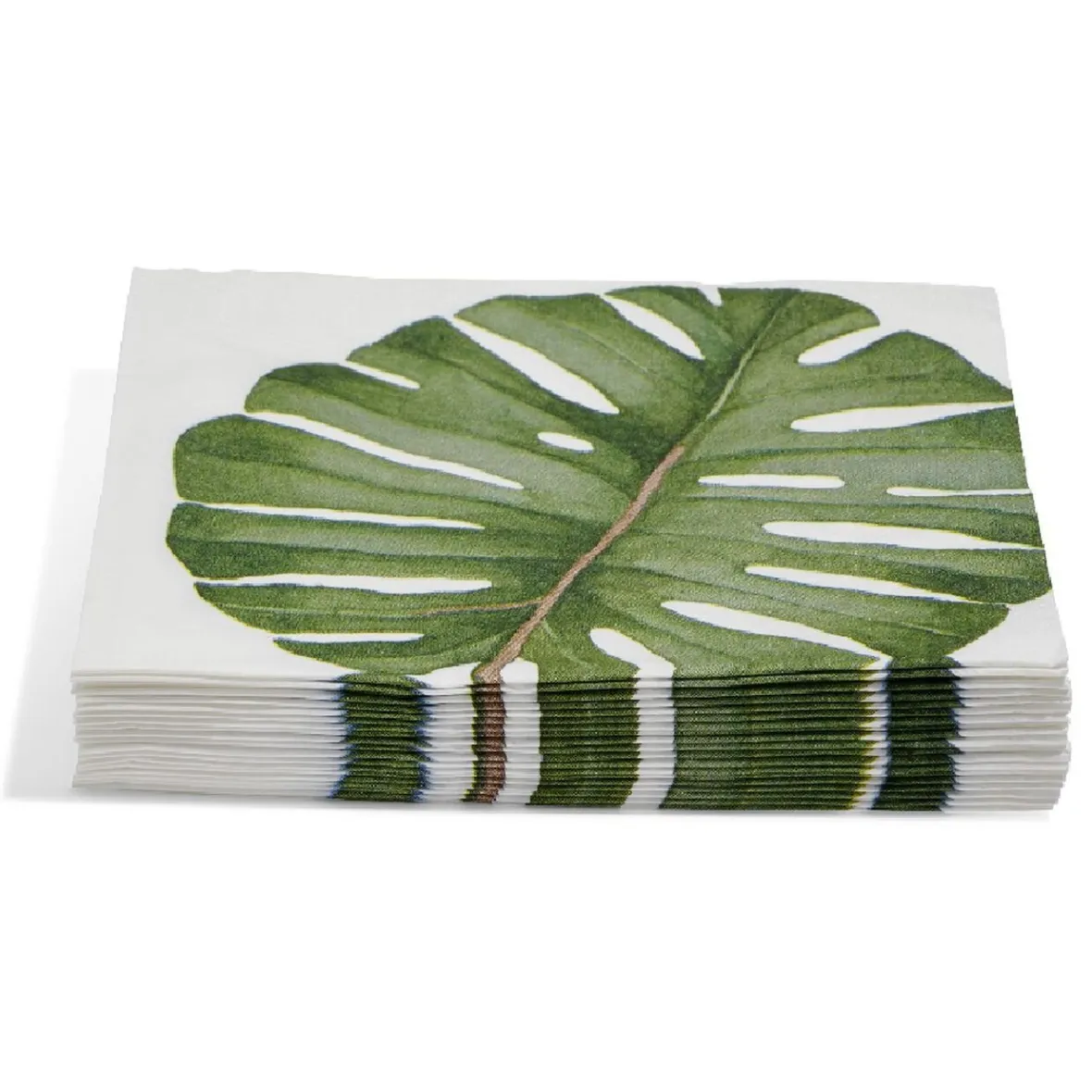Serviette en papier motif feuille Monstera x20-Gifi Outlet