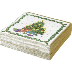 Serviette en papier motif Sapin de Noël x50-Gifi New