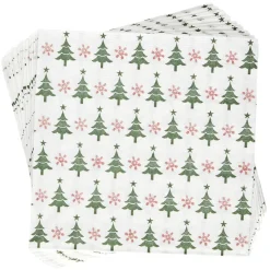 Serviette en papier motif sapin de Noël x20-Gifi New