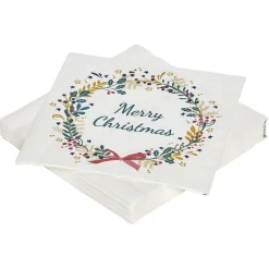 Serviette en papier motif Couronne de Noël x20-Gifi Sale