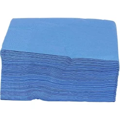 Serviette en papier ouate bleu 2 plis 33x33cm x100-Gifi Best