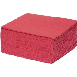 Serviette en papier ouate rouge 2 plis 33x33cm x100-Gifi New