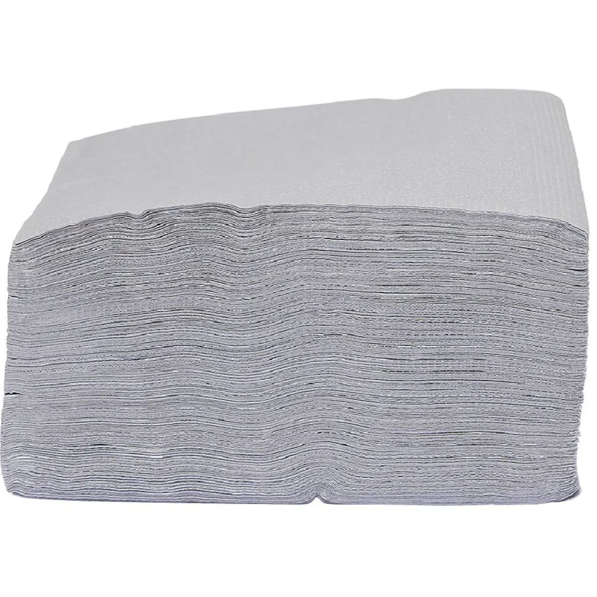 Serviette en papier ouate gris 2 plis 33x33cm x100-Gifi Online