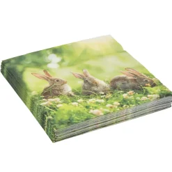 Serviette en papier Pâques motif lapins x20-Gifi New