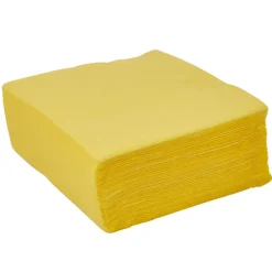 Serviette jetable 2 plis jaune canari x40-Gifi