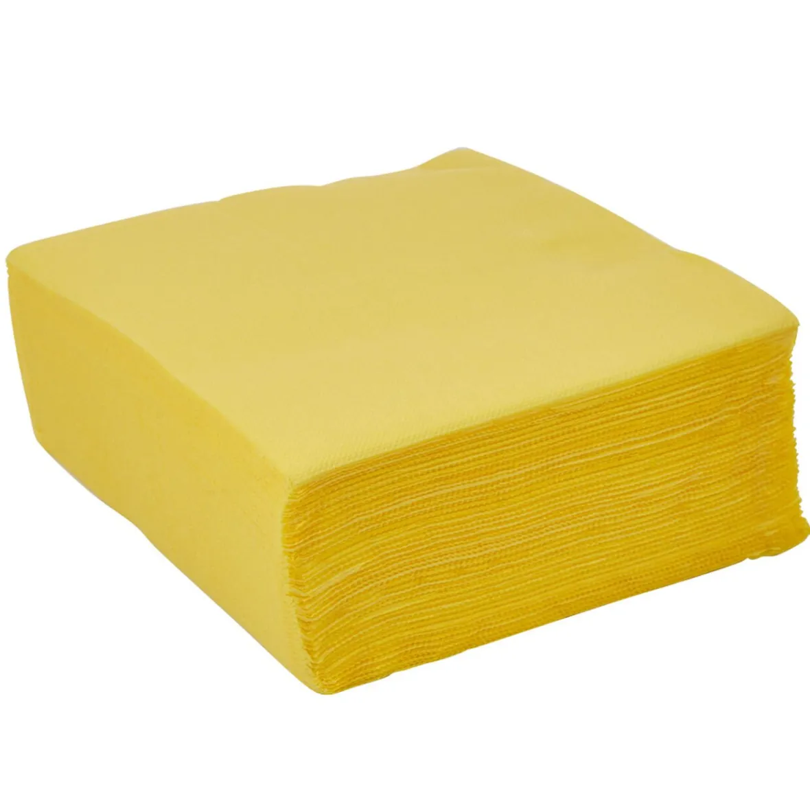 Serviette jetable 2 plis jaune canari x40-Gifi