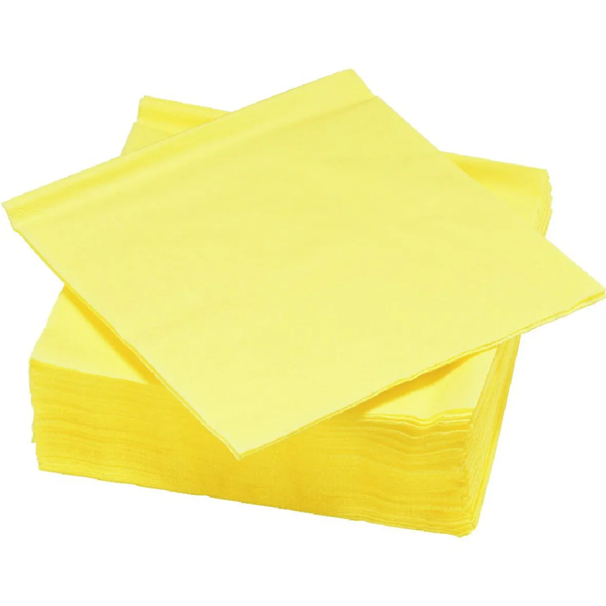 Serviette jetable 2 plis jaune canari x50-Gifi New