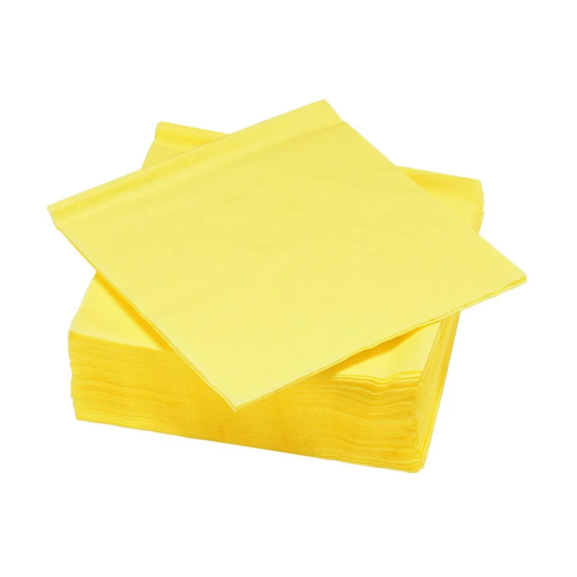 Serviette jetable 2 plis jaune canari x50-Gifi New