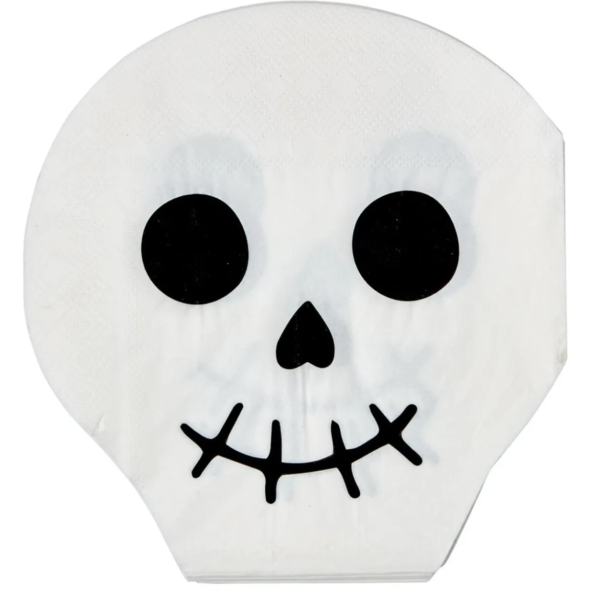 Serviette jetable Halloween motif tête de mort x10-Gifi Online