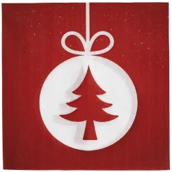 Serviette jetable motif sapin rouge et blanche x20-Gifi Sale