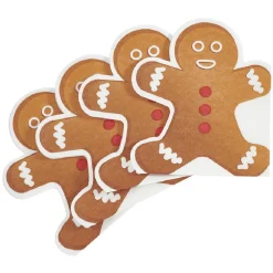 Serviette jetable motifs pain d’épices x12-Gifi Hot