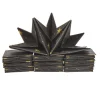 Serviette jetable pré pliée noire étoiles dorées x12-Gifi Clearance