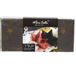 Serviette jetable pré pliée noire étoiles dorées x12-Gifi Clearance