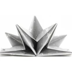 Serviette jetable pré pliée argentée étoiles blanches x12-Gifi Sale