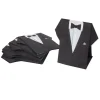 Serviette jetable pré pliée design costume de marié x10-Gifi