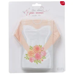 Serviette jetable pré pliée design robe de mariée x10-Gifi New