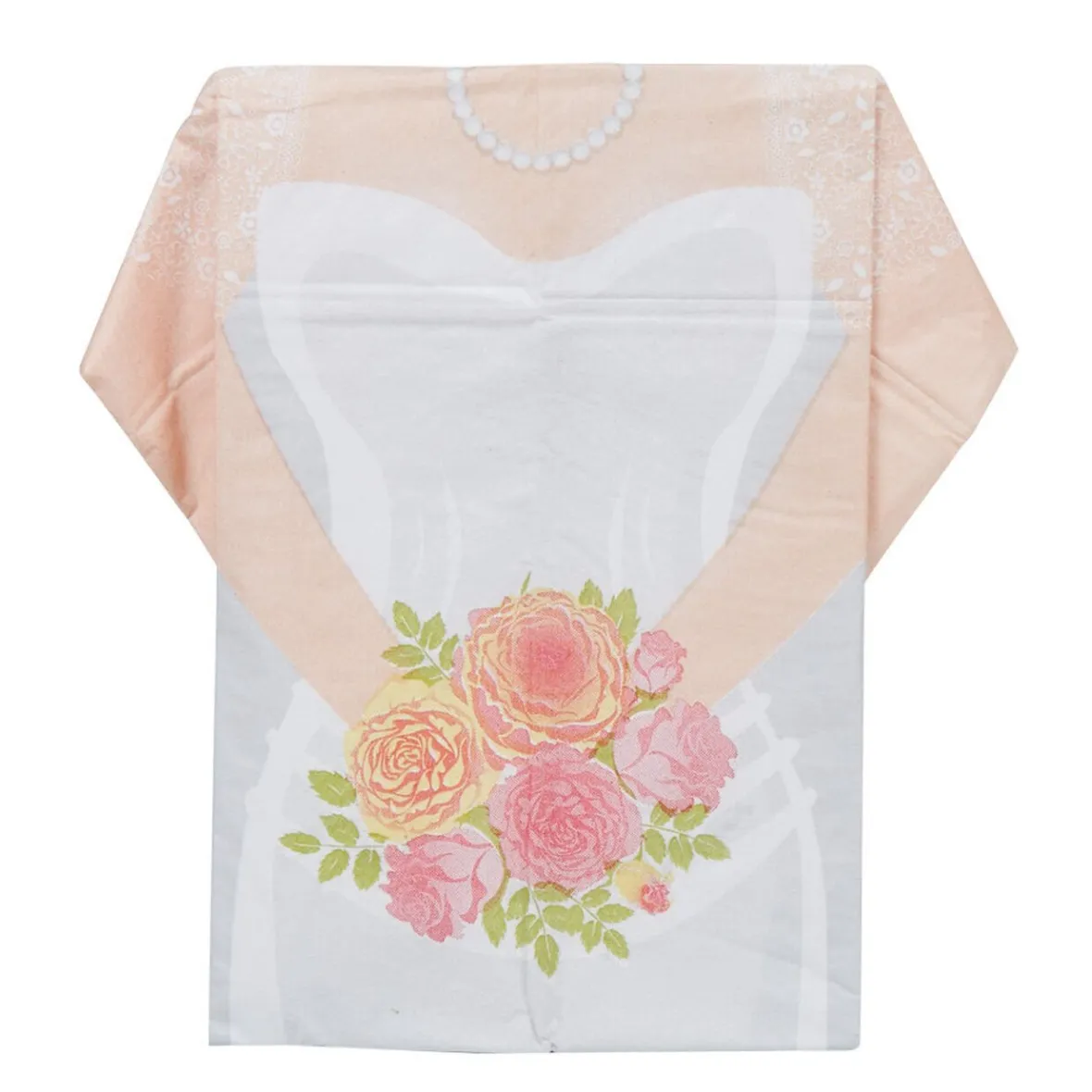 Serviette jetable pré pliée design robe de mariée x10-Gifi New