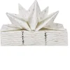 Serviette jetable pré pliée blanche étoiles argentées x12-Gifi New