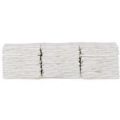 Serviette jetable pré pliée blanche étoiles argentées x12-Gifi New