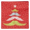 Serviette jetable rouge design arbre de noël x20-Gifi Discount