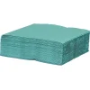 Serviette jetable 33x33 cm uni vert émeraude x50-Gifi New