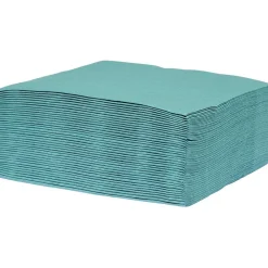 Serviette jetable 38x38 cm uni vert émeraude x40-Gifi Online