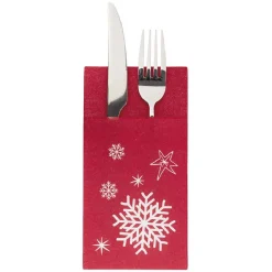 Serviette kangourou en papier motif flocon de neige x20-Gifi Sale