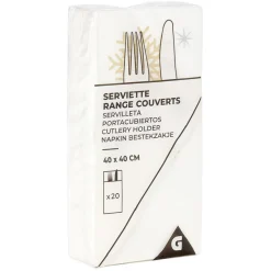 Serviette kangourou en papier motif flocon de neige x20-Gifi Sale