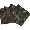 Serviette noire motif étoiles dorées et argentées x20-Gifi Sale