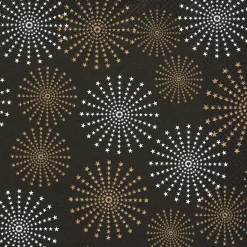 Serviette noire motif étoiles dorées et argentées x20-Gifi Sale