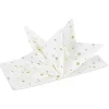 Serviette origami en papier blanc motif pois dorés x12-Gifi Online