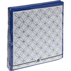 Serviette papier blanche motif rosace bleu x20-Gifi New