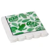 Serviette papier blanche déco feuilles et cactus verts x 20-Gifi Online