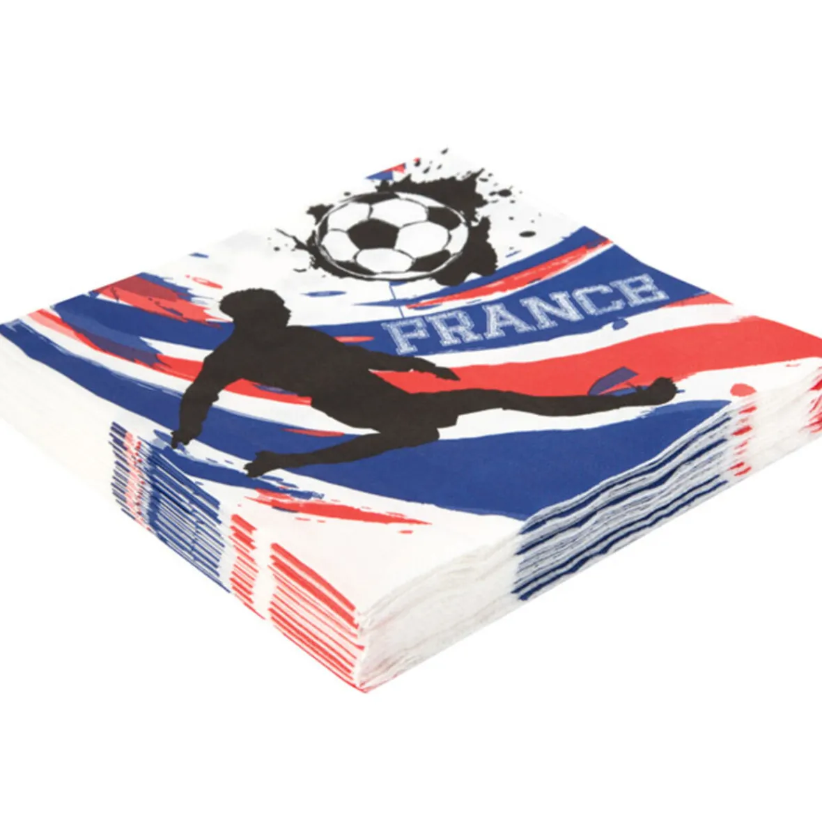 Serviette papier Coupe du monde foot France x20-Gifi Outlet